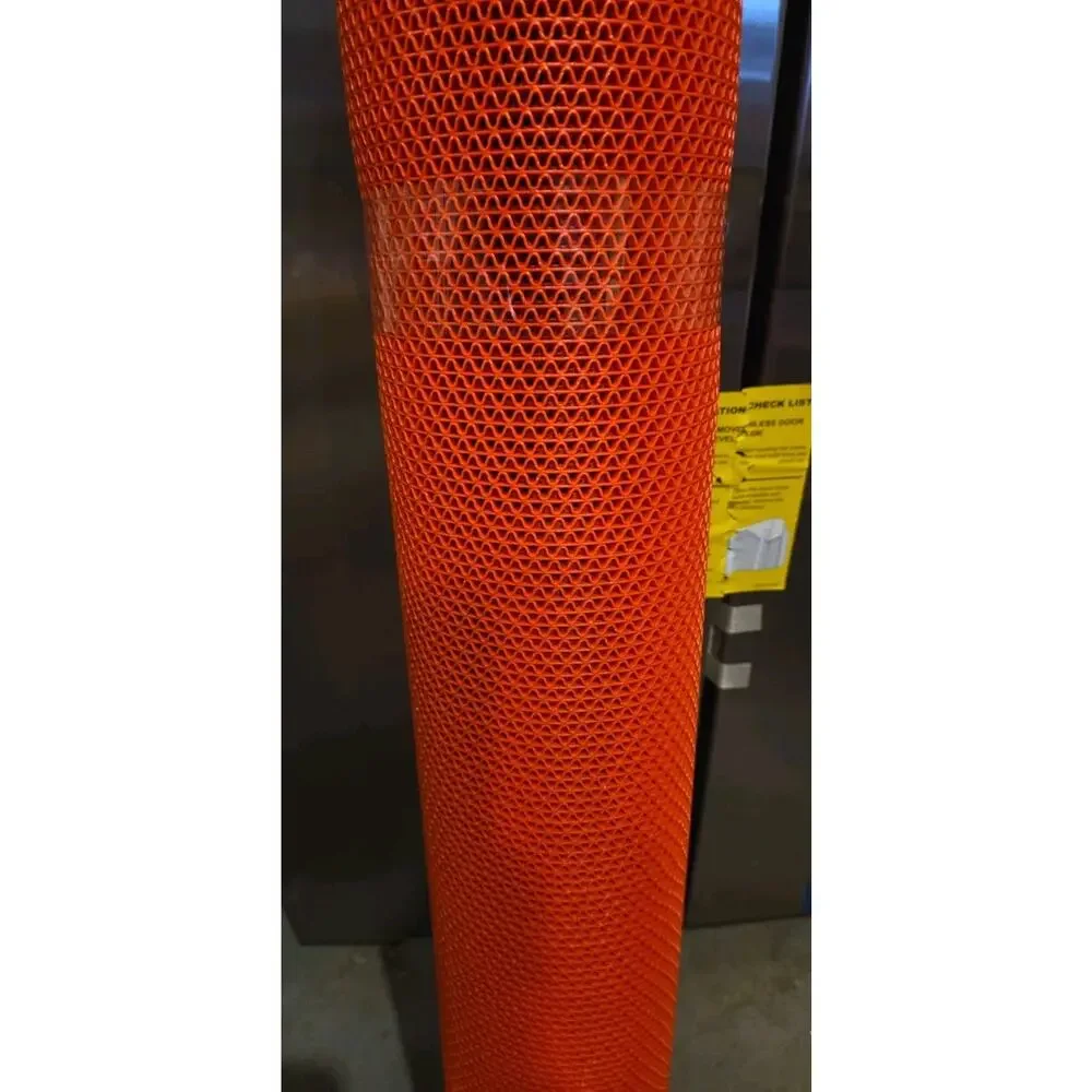 Red Non-Slip Mesh Floor Mat Roll - 3 ft x 10 ft Heavy Duty PVC Drainage Liner